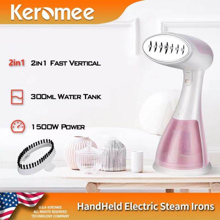 Keromee Handheld1300W Powerful Garment Steamer Iron 15 Seconds Fast