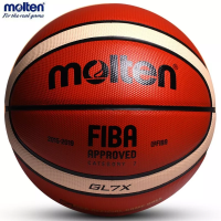 Molten GL7X  Basketball Ball Indoor/Outdoor Competition PU leather basketball บาสเกตบอล+ฟรีที่สูบและถุงใส่ลูกบาส