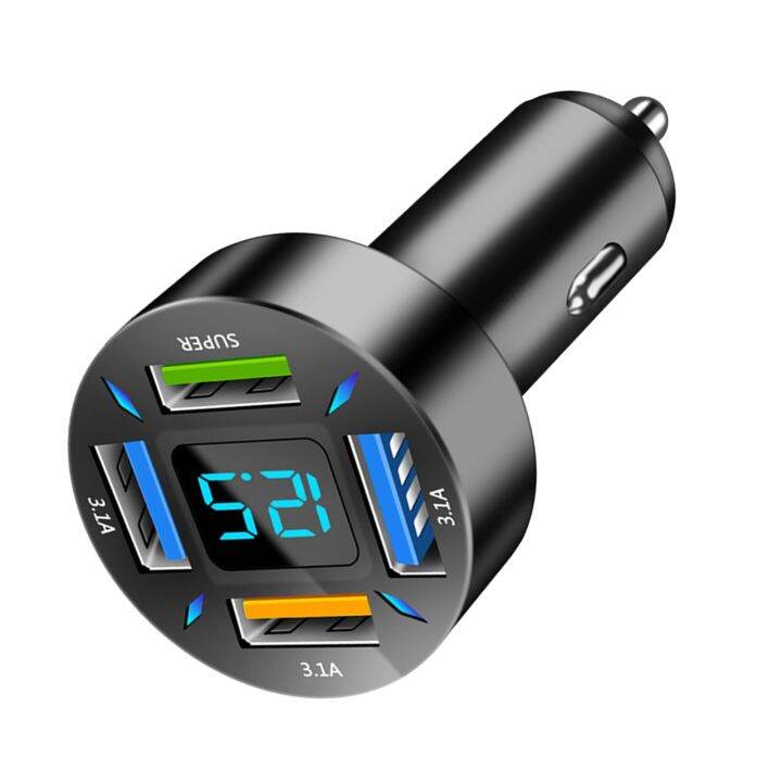 lz-fast-charging-4ports-pd-usb-66w-car-charger-adapter-led-display-qc-3-0-accessoriescar-gadgets-and-accessories