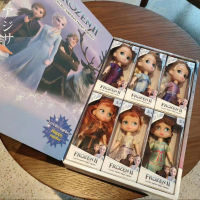 Angelsweet Frozen Doll Collection 6 PCs Dolls Collection Gift Box Fairy Tale Snow White Little Mermaid Girl Toys for Kids