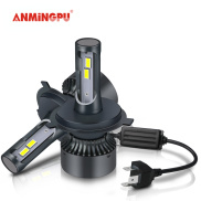 ANMINGPU 2 Bóng Đèn Pha LED 6500K Đèn Pha LED Tự Động H4 H7 H1 H3 H8 H9