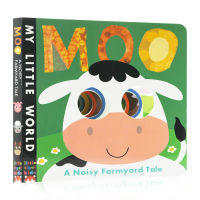 My little world series moo a noisy farmyard tale English original picture book hole book paper board book parent-child interaction baby cant tear it