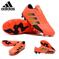 รองเท้าฟุตบอล ผู้ชาย Adidas แก๊งต่ำ แท็ก เล็บยาว Football Soccer Shoes รองเท้าฟุตบอลชาย ส้ม 40-44