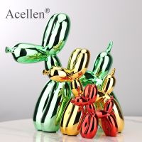 【CC】☁✽  Plating balloon dog Statue Resin Sculpture Decoration Accessories for Room Figures