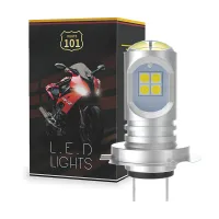 Route101 H7 LED รถจักรยานยนต์ไฟหน้าหลอดไฟ Moto ไฟไดโอดโคมไฟสำหรับ Yamaha Kawasaki Honda KTM Ducati Suzuki Vespa Piaggio BMW