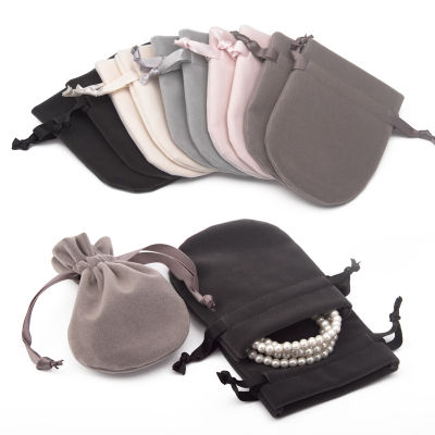 Necklace Storage Bag Jewelry Bag Annular Bag Gourd Bag Jewelry Flannelette Bag Brand New Ribbon Rope