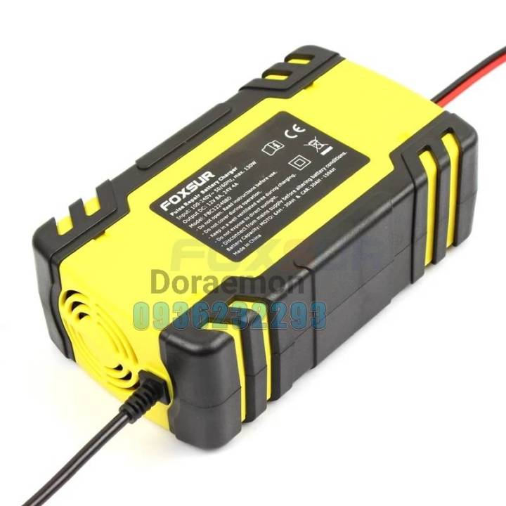 foxsur-12v-24v-12v8a-24v4a-เครื่องชาร์จเเบตเตอรรี่12v-24v-ฟืนฟูเเบต-เต็มเเล้วตัด-หน้าจอดิจิตอลจอแสดงผล-lcd-แบตเตอรี่-สำหรับ-auto-moto