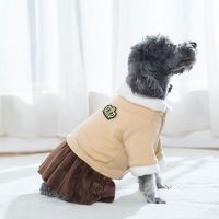 Puppy Clothes Winter Autumn Warm Dress Small Dog Fashion Wool Sweater Cat Sweet Thick Skirt Cute Coat Yorkshire Bulldog Poodle Dresses