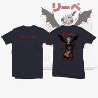 เสื้อยืดแขนสั้นลําลอง พิมพ์ลายกราฟฟิคอนิเมะ Black Clover Asta and Liebe ทรงหลวม สําหรับผู้ชาย และผู้หญิง เสื้อยืด