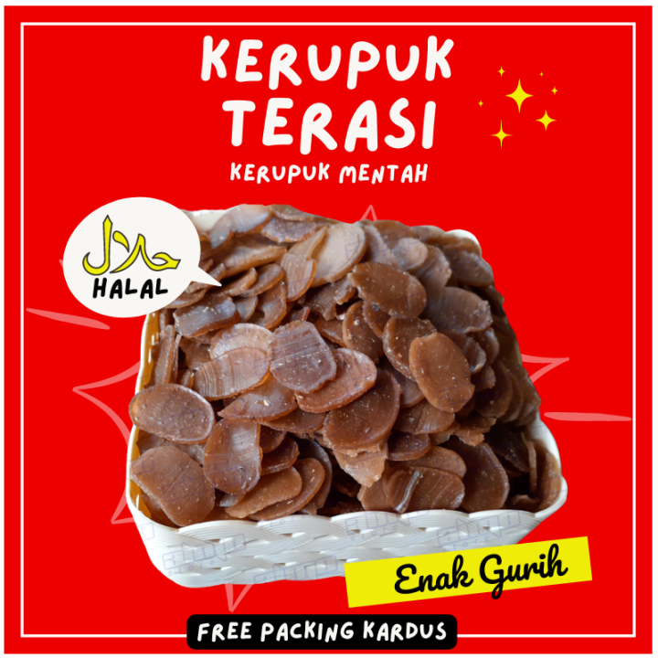 Kerupuk Terasi Mentah Kiloan Krupuk Spesial Rasa Bawang Kualias Super Enak Gurih Kemasan Gr