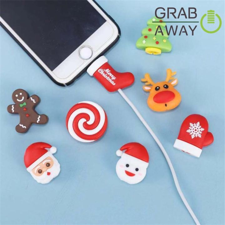 ซื้อได้ไม่จำกัด-cable-bite-christmas-ที่กันสายหัก-ลายคริสต์มาส-สำหรับ-ios-cable