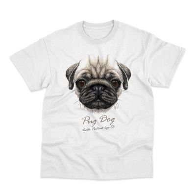 เสื้อยืดพิมพ์ลายแฟชั่น สวยที่สุด!!เสื้อยืด The Pug เนื้อผ้าเกรดดี  OUZP