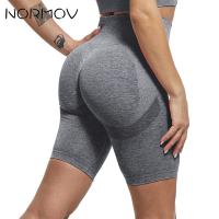 ：&amp;gt;?": NORMOV Yoga Shorts Women Fitness High Waisted Sports Shorts Seamless Push Up Butt Gym Snorts Summer Workout  Gym Shorts