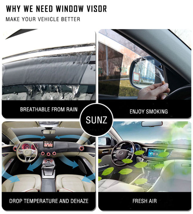 กระจกบังแดดชิ้นส่วนรถยนต์สำหรับ-hyundai-accent-mc-verna-sedan-2006-2011ประตูระบายอากาศกันสาดคิ้วกันฝนแสงแดดอุปกรณ์เสริมสติกเกอร์เบี่ยงควัน87tixgportz