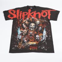 เสื้อวงSlipknot ลายโอเวอร์ปริ้น สไตล์วินเทจ สกรีนทั้งตัว ผ้านอก เสื้อOVP เสื้อโอเวอร์ไซส์ เสื้อวงดนตรีต่างประเทศ เสื้อวงร๊อค