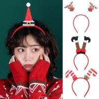 OKDEALS เครื่องประดับสำหรับปาร์ตี้น่ารักคอสเพลย์ Headwear ผู้ใหญ่เด็กหมวกคริสต์มาสกวางเอลก์ที่คาดผมคริสต์มาสผ้าผูกผม