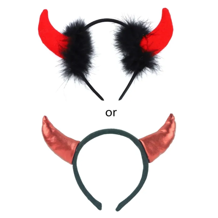 4pieces Costume Set Devil Horns Headband Wing Skirt Scepter Set Kids