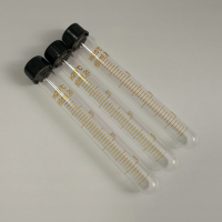 10ชิ้นล็อต20Ml สกรู Top Graduated Glass Test Tubes สกรู Caps ยางซิลิโคน Liners Centrifuge Tube Autoclavable