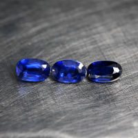 1.15 CT(3 ชิ้น) ไคยาไนท์ (Unheated Kyanite) พลอยดิบ สีน้ำเงินเข้ม