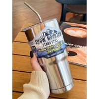 New Product 30Oz Stainless Steel Water Bottle With Straw Thermos Tumbler Keep Drink Cold Hot Vacuum Flasks Mugs Coffee Cups Car Bottle