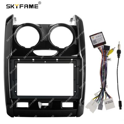 SKYFAME Car Frame Fascia Adapter Canbus Box Decoder For Renault Duster LADA Largus Android Radio Dash Fitting Panel Kit