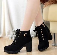 Autumn Winter Woman Boots Women Shoes Ladies Thick Heeled Ankle Boots Women High Heel Platform Rubber Shoes Snow Boots