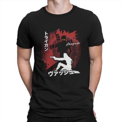 Trigun Trigun Trigun Anime Essential T Shirts MenS Pure Cotton Crazy T-Shirts O Neck Trigun Tees Short Sleeve Clothing