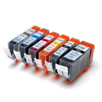 【2023】 MDS.net 6PCS Full Ink PGI-520 CLI-521สำหรับ Pixma IP3600 Ip4700 MP560 MP620 MP640 MP640R MP980พร้อมชิป