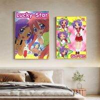 ▲ Lucky Star Comedy Anime คลาสสิกอะนิเมะโปสเตอร์โปสเตอร์คุณภาพระดับ HD Wall Art ภาพวาด Study Aesthetic Art Wall Painting