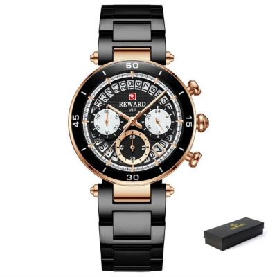 นาฬิกาสปอร์ตแฟชั่นสำหรับผู้หญิงนาฬิกาควอตซ์ปฏิทินสเตนเลสหรูนาฬิกากันน้ำสำหรับผู้หญิง Montre Femme
