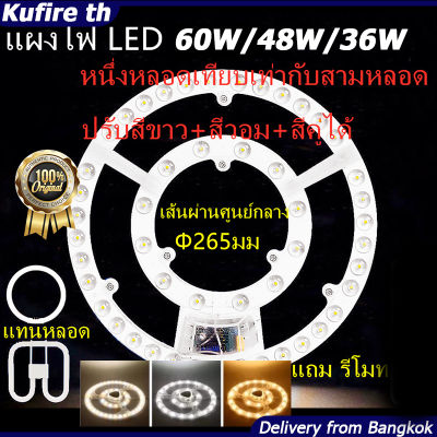 [ส่งจากประเทศไทย] หลอดไฟLED ไฟกลม สีขาว หลอดไฟLED 12W/18W/24W /36W/48W ไฟแอลอีดี ใช้แทนไฟกลมแบบเก่า แผงไฟled 24W ใช้ไฟ220V