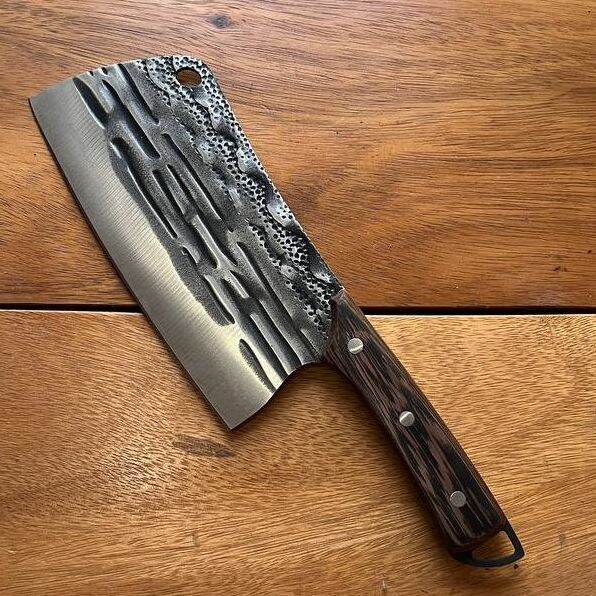 7.9 Inches Solid Thick Nakiri Bocho Damascus Horizontal Design Kitchen