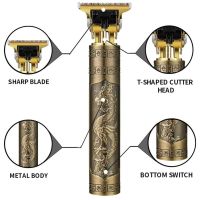 USB Electric Hair Clipper Trimmer All In One Gold Light Head Rechargeable Hair Clipper Oil Head Hair Carving Mark Razor