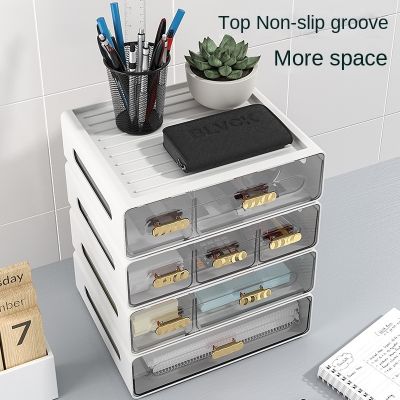 Desktop Drawer Storage BoxDesk Document OrganizerPlanner Sorting BoxMakeup Cosmetic Compartments Storage Cabinet withDividers