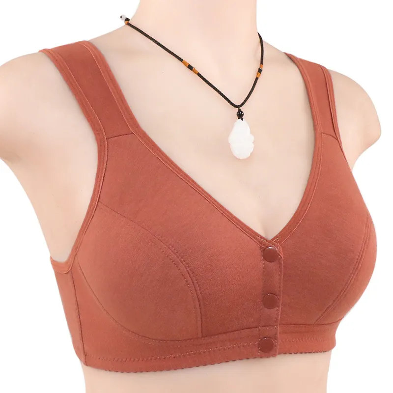 Women Front button bra butang depan Bralette Wireless plus size