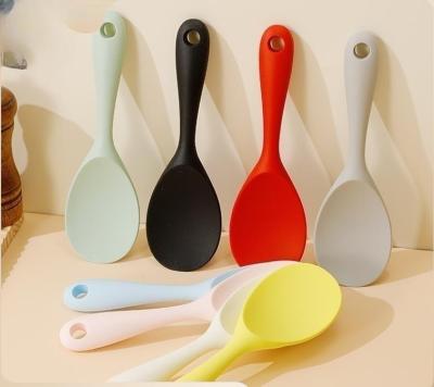 ◙▩ Silicone rice spoon household kitchenware food grade non-stick spoon non-stick pan special rice spoon