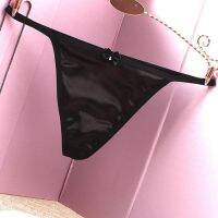 Satin Women Thongs T-Back Large Size Elastic Underwear Briefs Low Waist Bow G-string Women Panties Lingerie