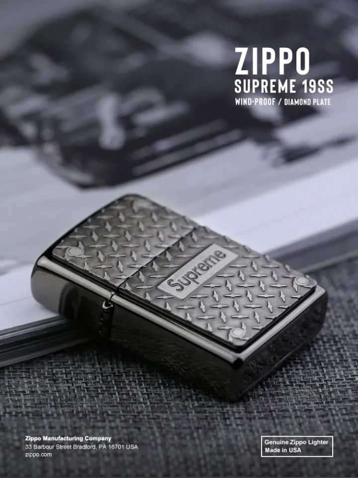 National Supreme 19SS Diamond Plate Zippo Zippo co-branded metal