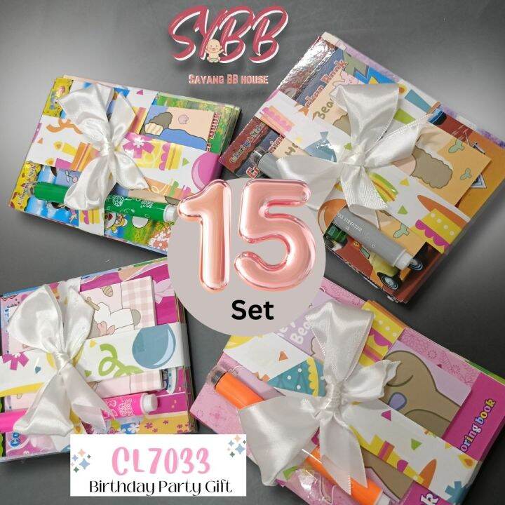 30Set CL7033 Bag Stationery set Birthday Party Gift colouring book