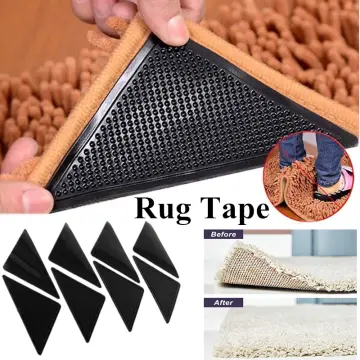 Rug Corner Rubber Holder Adhesive Mat Anti Slip Sticker Carpet