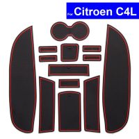 แผ่นรองประตูรถกันลื่นแผ่นปูตามช่องแผ่นที่วางแก้วพรมสำหรับ C4L รถจาก Citroen ขนาด2016 2017 Gratis Ongkir เสื่อกรูฟประตู