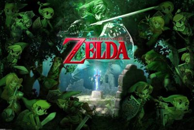 Zelda ตัวละครป่าในต้นไม้วิดีโอเกมเย็นเครื่องตกแต่งฝาผนังโปสเตอร์ภาพพิมพ์ศิลปะ