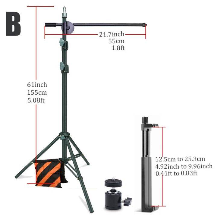 byoutufollow-ขาตั้งกล้องแบบสามขาขนาด61นิ้ว155ซม-สำหรับแท็บเล็ตโทรศัพท์มือถือสตูดิโอวิดีโอ-dslr-ขาตั้งกล้องจากบนลงล่าง