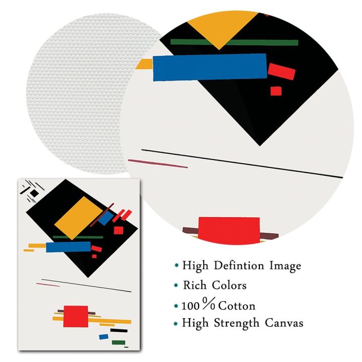 คาซิเมียร์มาเลวิชโปสเตอร์นิทรรศการเรขาคณิตนามธรรมที่มีชื่อเสียงระดับโลกภาพผ้าใบพิมพ์ลายรูปภาพศิลปะผนังตกแต่งบ้านย้อนยุค
