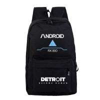 Detroit become human Backpack rk800 backpacks Shoulder travel School Bags for teenagers Casual student preppy style Laptop bag