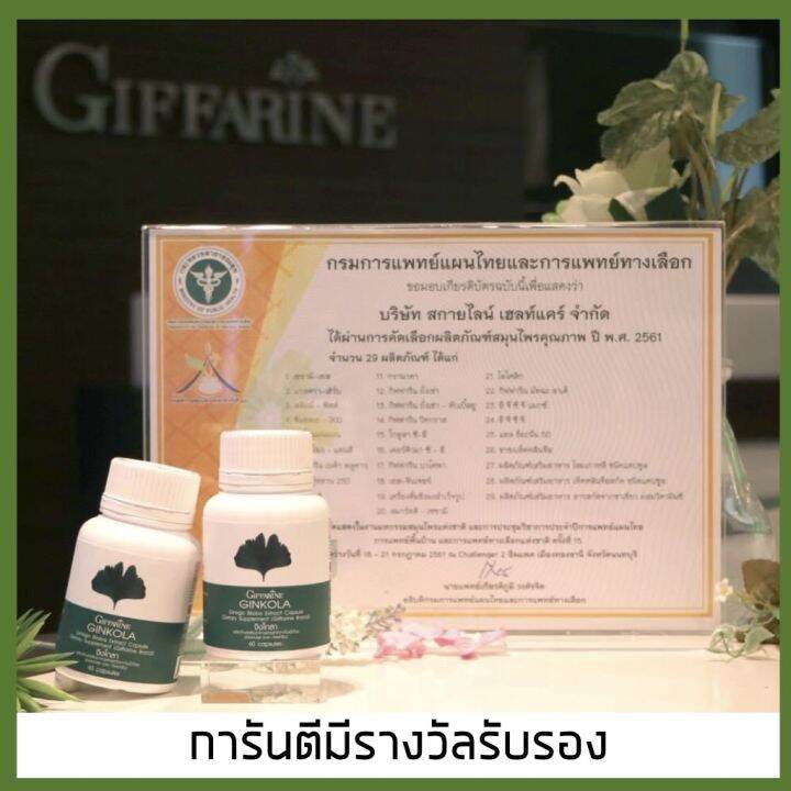 กิฟฟารีน-ใบแปะก๊วยสกัด-จิงโกะ-ginko-biloba-ความจำสมอง-อาหารเสริม-60-แคปซูล