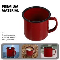 Mug Cup Enamel Coffee Camping Mugs Cups Tea Metal Drinking Vintage Iron Water Tin Travel Camp Campfire Hot Enamelware Tumbler