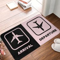 【YF】☜  The Exit Arrival Doormat Rectangle Entrance Balcony Aircraft Logo Absorbent Floor Rug Door