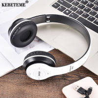 KEBETEME หูฟังไร้สาย P47ดั้งเดิม (Gratis Ongkir) หูฟังสเตอริโอ5.0บลูทูธเพลงสเตอริโอแบบพกพาหูฟังเกมพับได้พร้อมอะแดปเตอร์ไมค์ยูเอสบี FM การ์ดสนับสนุน TF