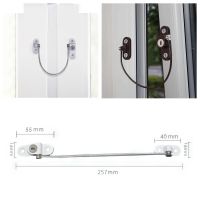 ﹍ 1set Window Limit Lock with Key Screw Steel Chain Baby Safety Limiter Multifunctional Hasp for File Cabinet Drawer Wine Box